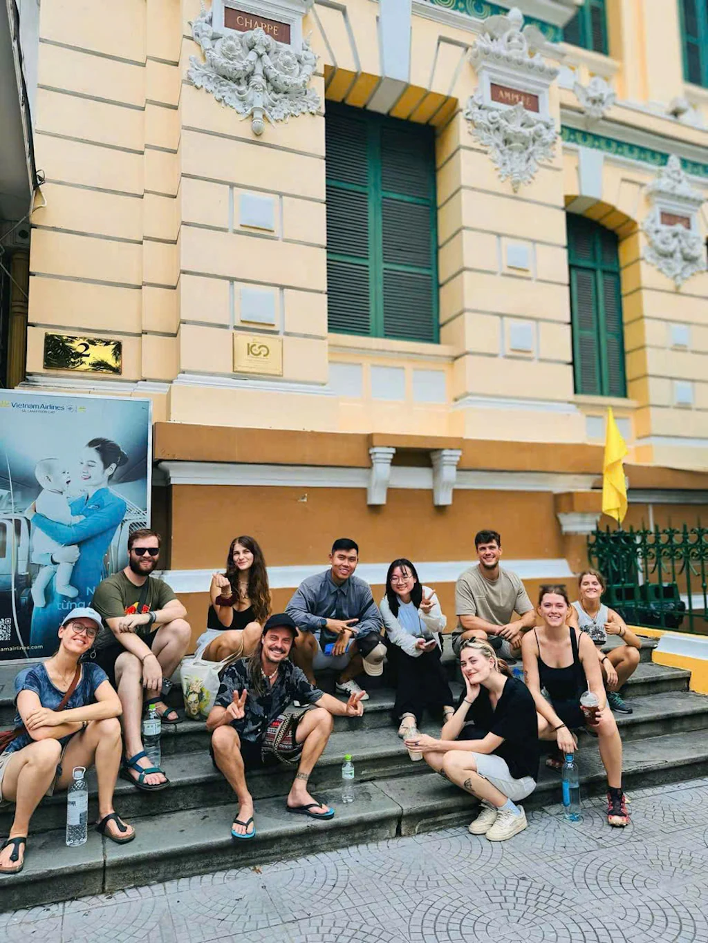 Travelers exploring Saigon